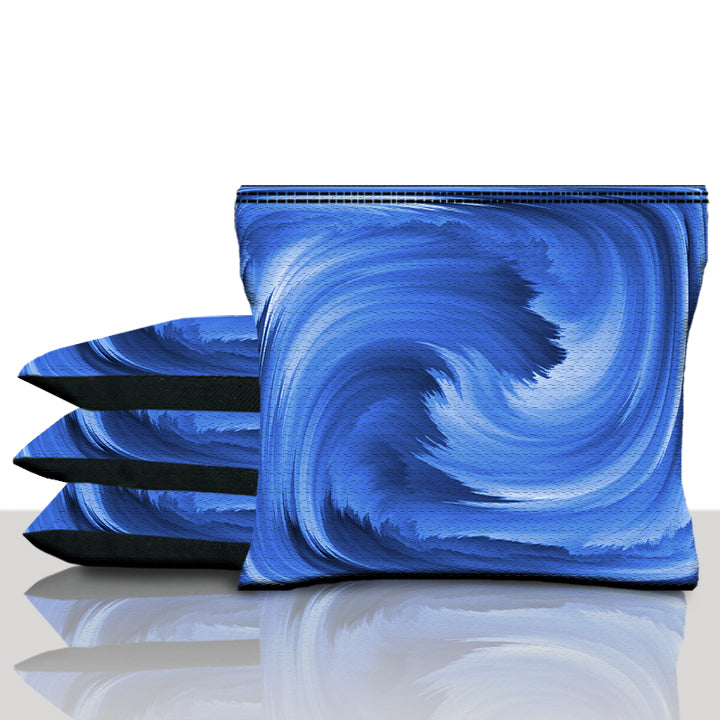 Blue Texture Cornhole Bags