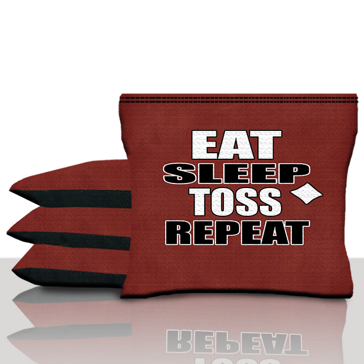 Eat Sleep Toss Repeat Cornhole Bags