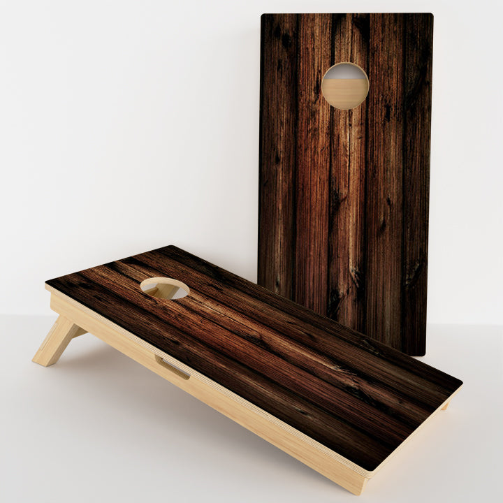 Dark Wooden Panel Professional Cornhole Boards