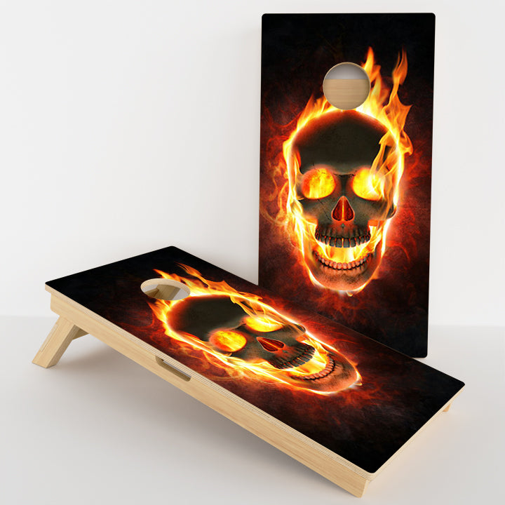 Fire Skull Professional Cornhole Boards