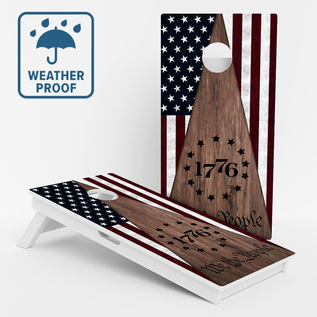 Weather Proof Patriotic 1776 Cornhole Boards