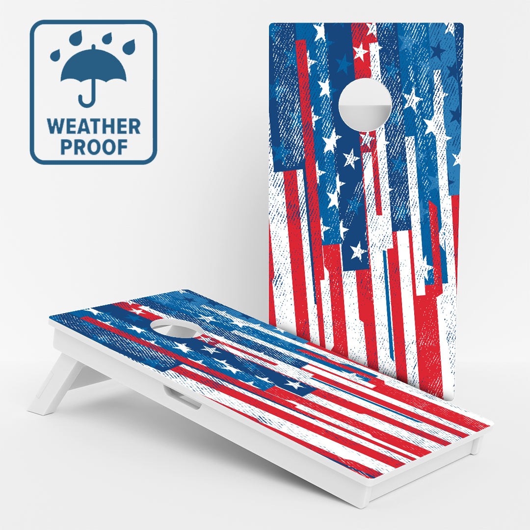 Weather Proof Patriotic Cornhole Boards