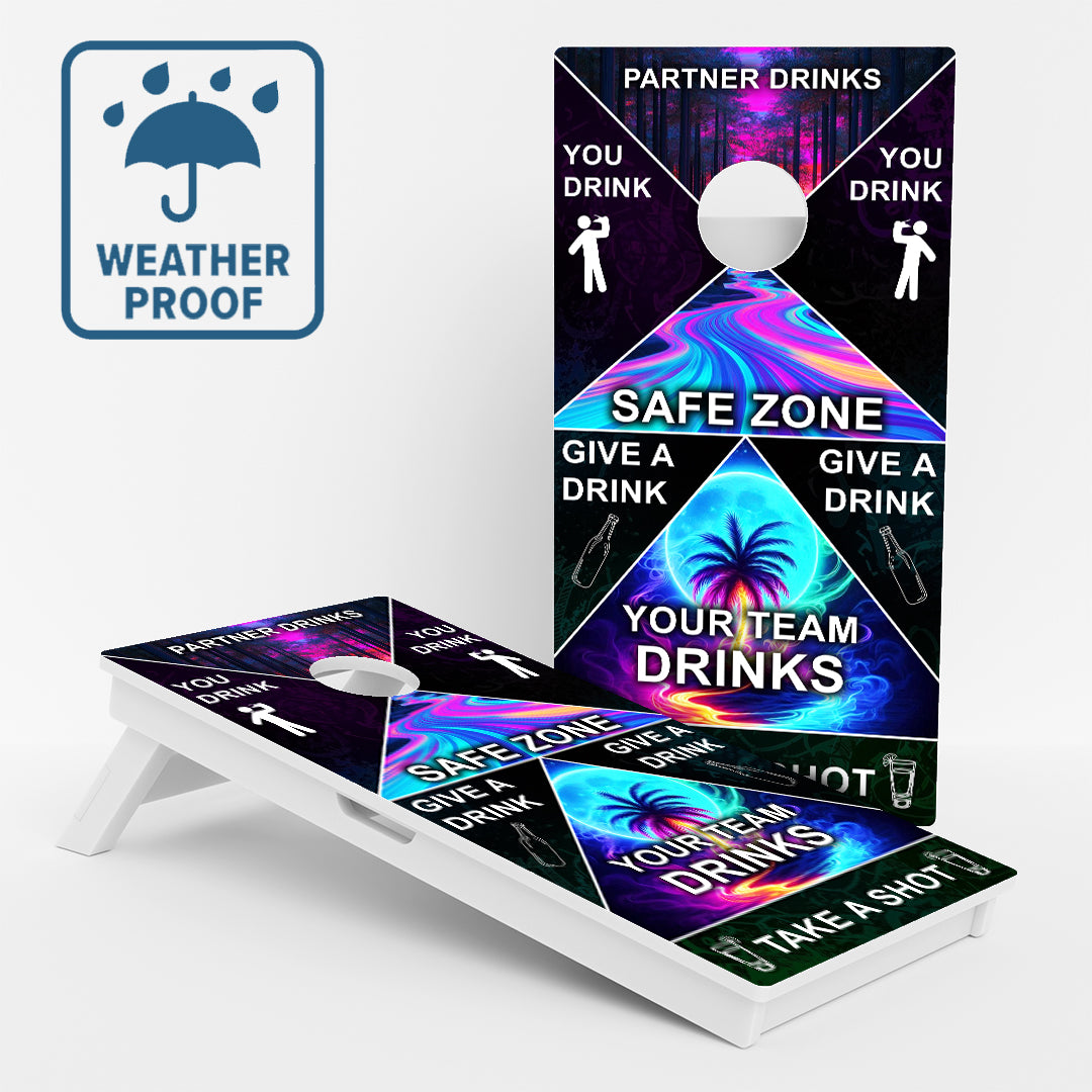 Weather Proof Drinking Game Cornhole Boards