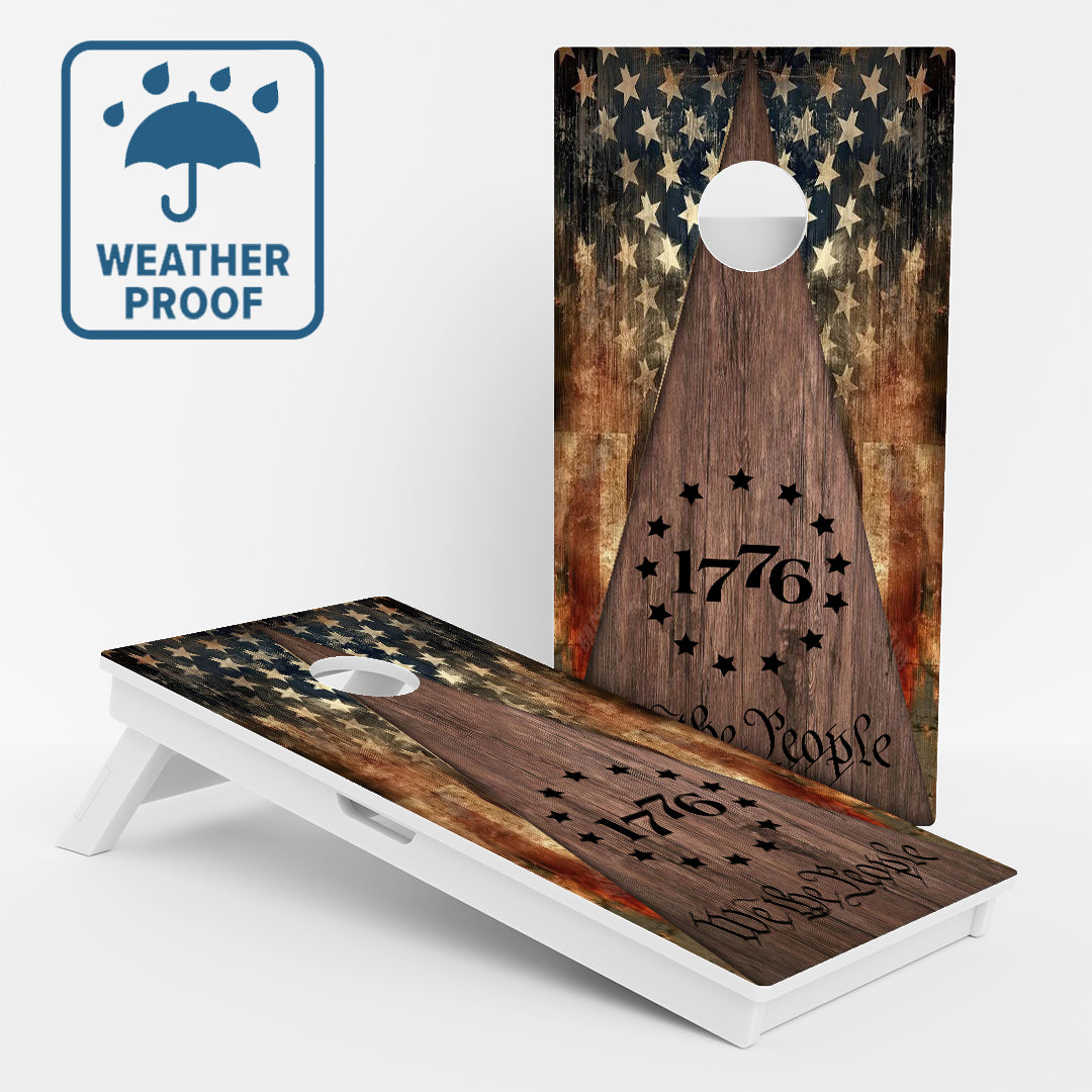 Weather Proof Patriotic 1776 Cornhole Boards