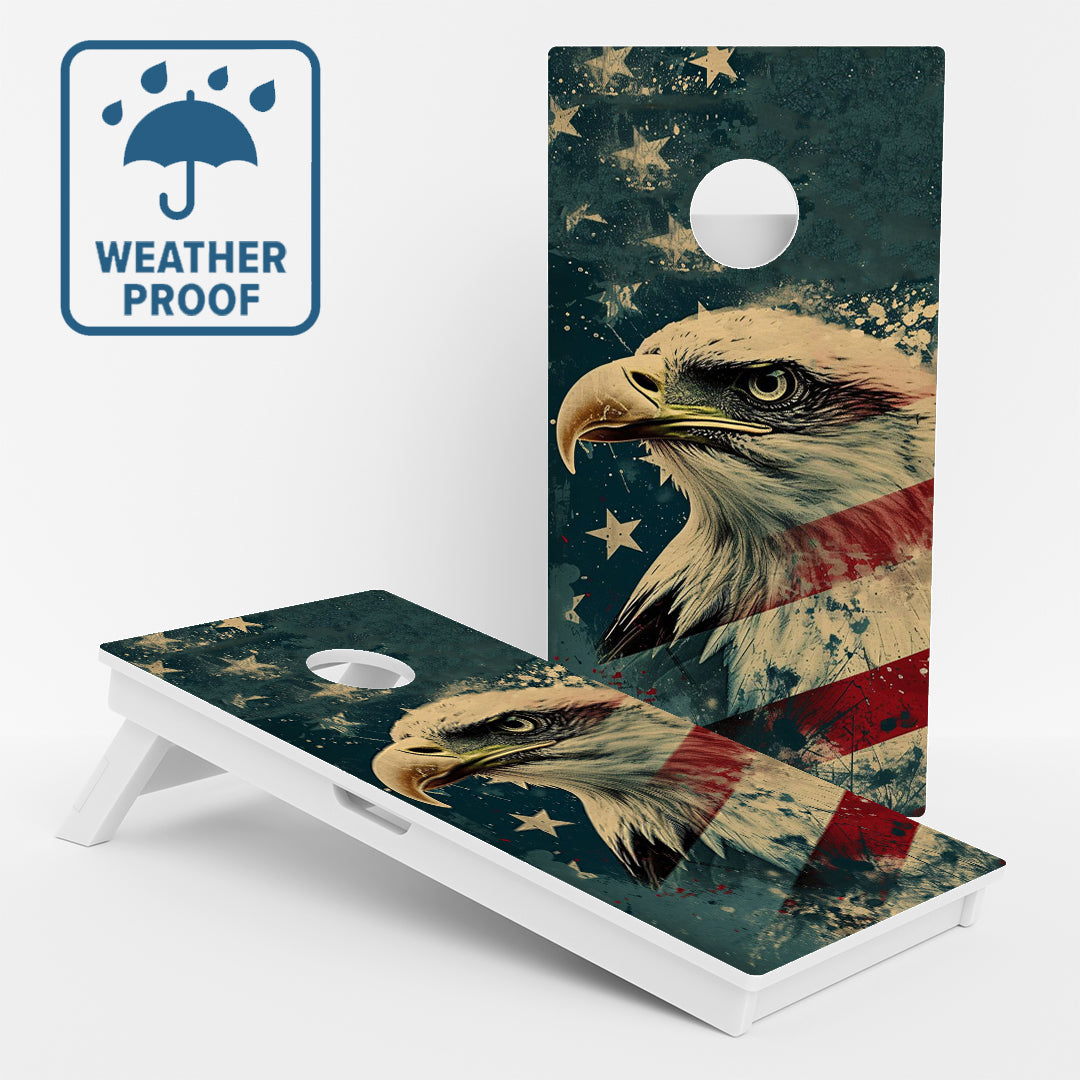 Weather Proof Patriotic Eagle Cornhole Boards