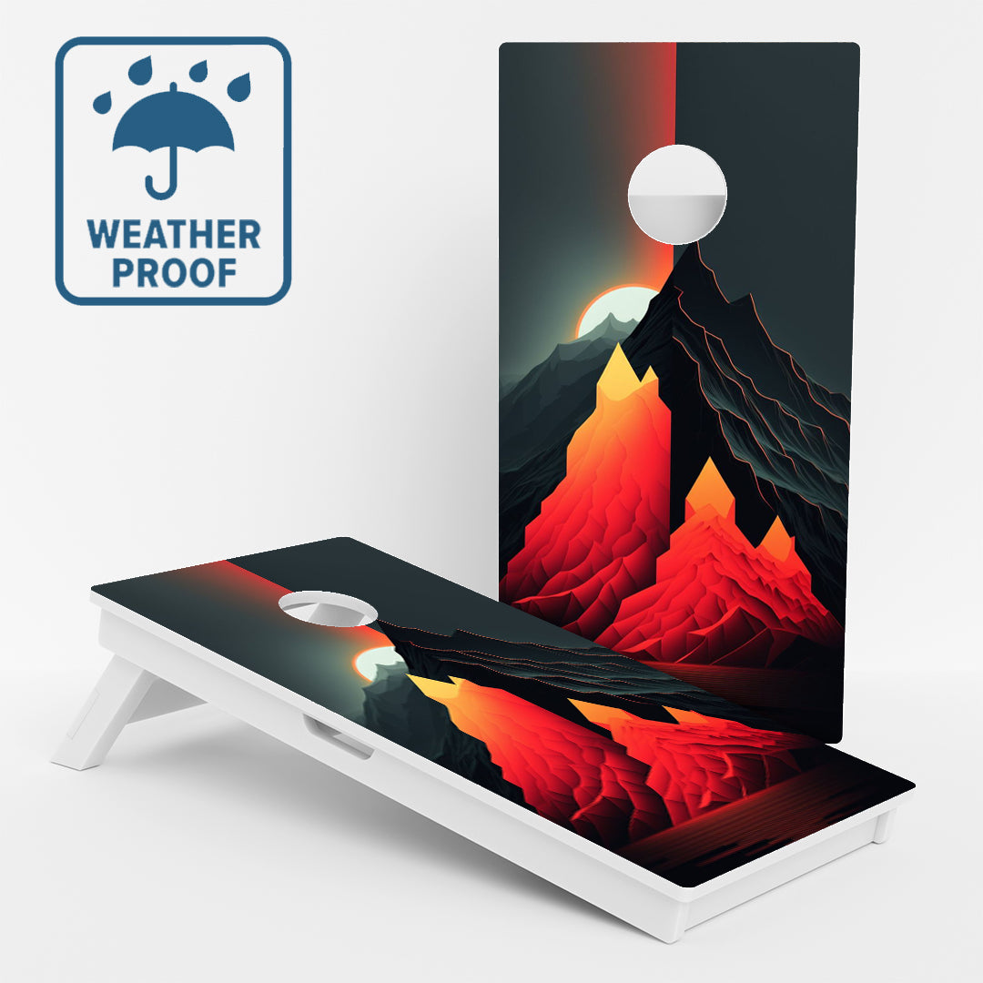 Weather Proof Mountains Cornhole Boards