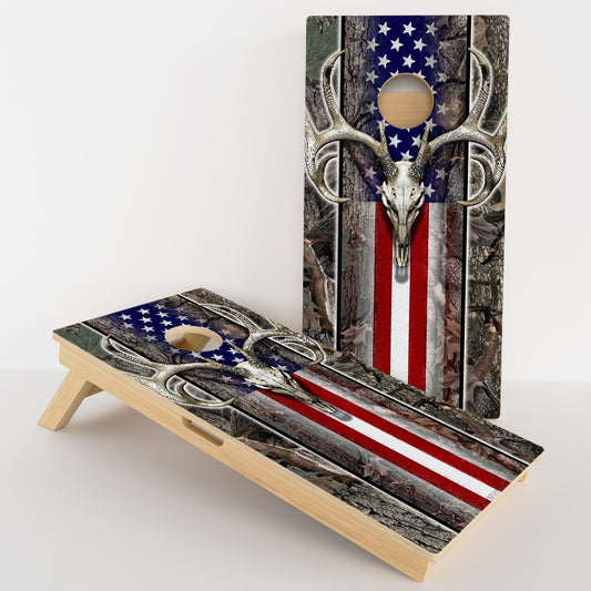 Hunting American Flag Professional Cornhole Boards