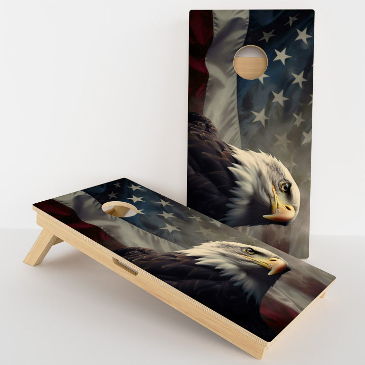 Bald Eagle American Flag Professional Cornhole Boards