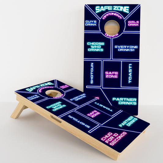 Neon Drinking Game Professional Cornhole Boards