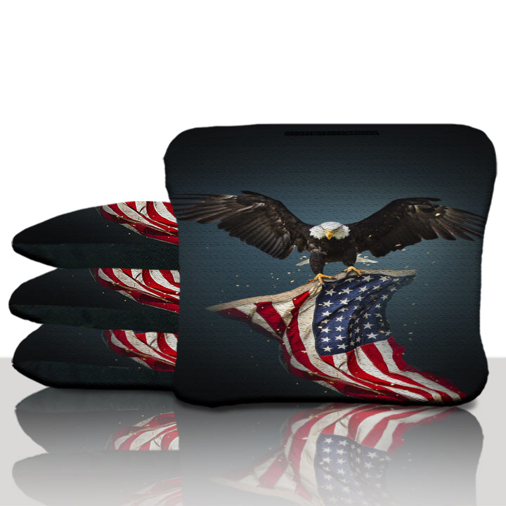 Eagle Carrying American Flag Cornhole Bags