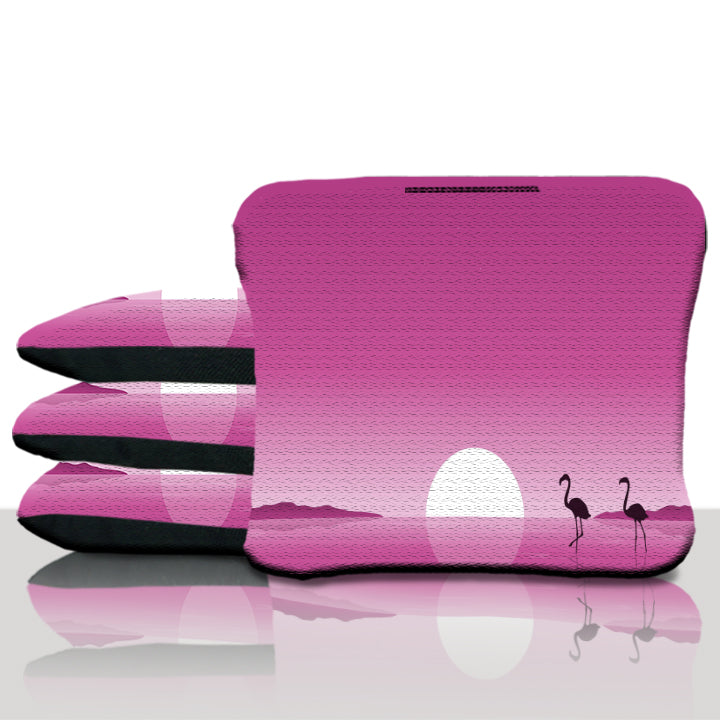 Pink Flamingo Cornhole Bags