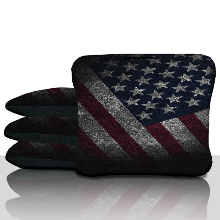 American Flag Dark Fade Cornhole Bags