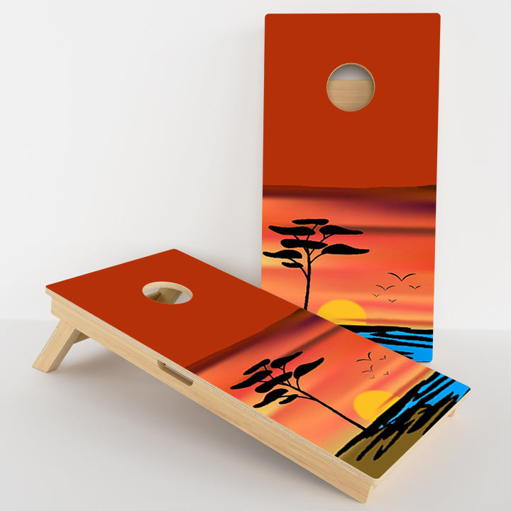 Sunset Professional Cornhole Boards