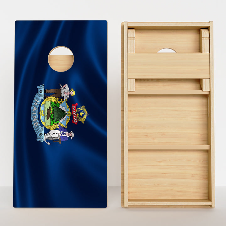 Maine Flag Professional Cornhole Boards