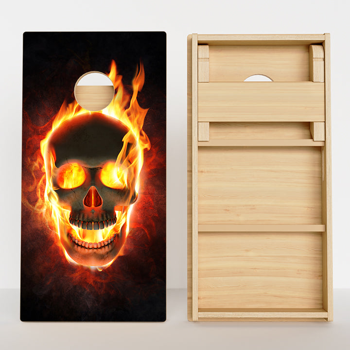 Fire Skull Professional Cornhole Boards