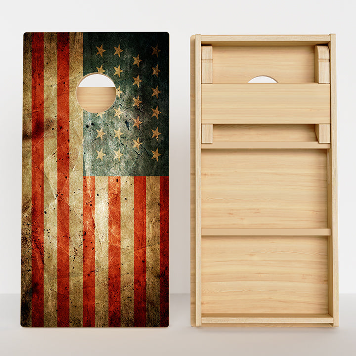 Vintage American Flag Professional Cornhole Boards