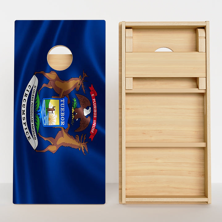 Michigan Flag Professional Cornhole Boards