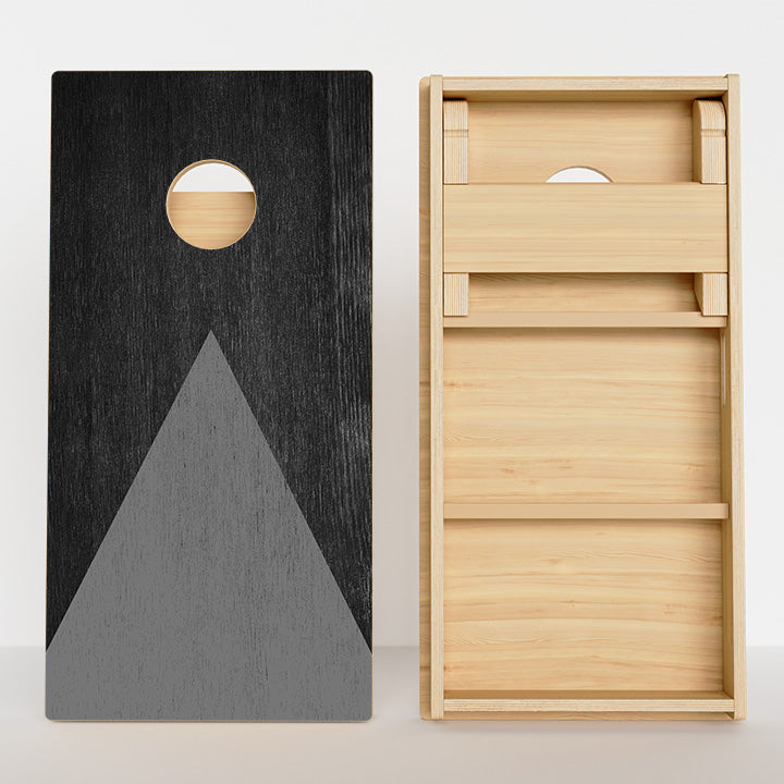 Wood Grain With Gray Professional Cornhole Boards