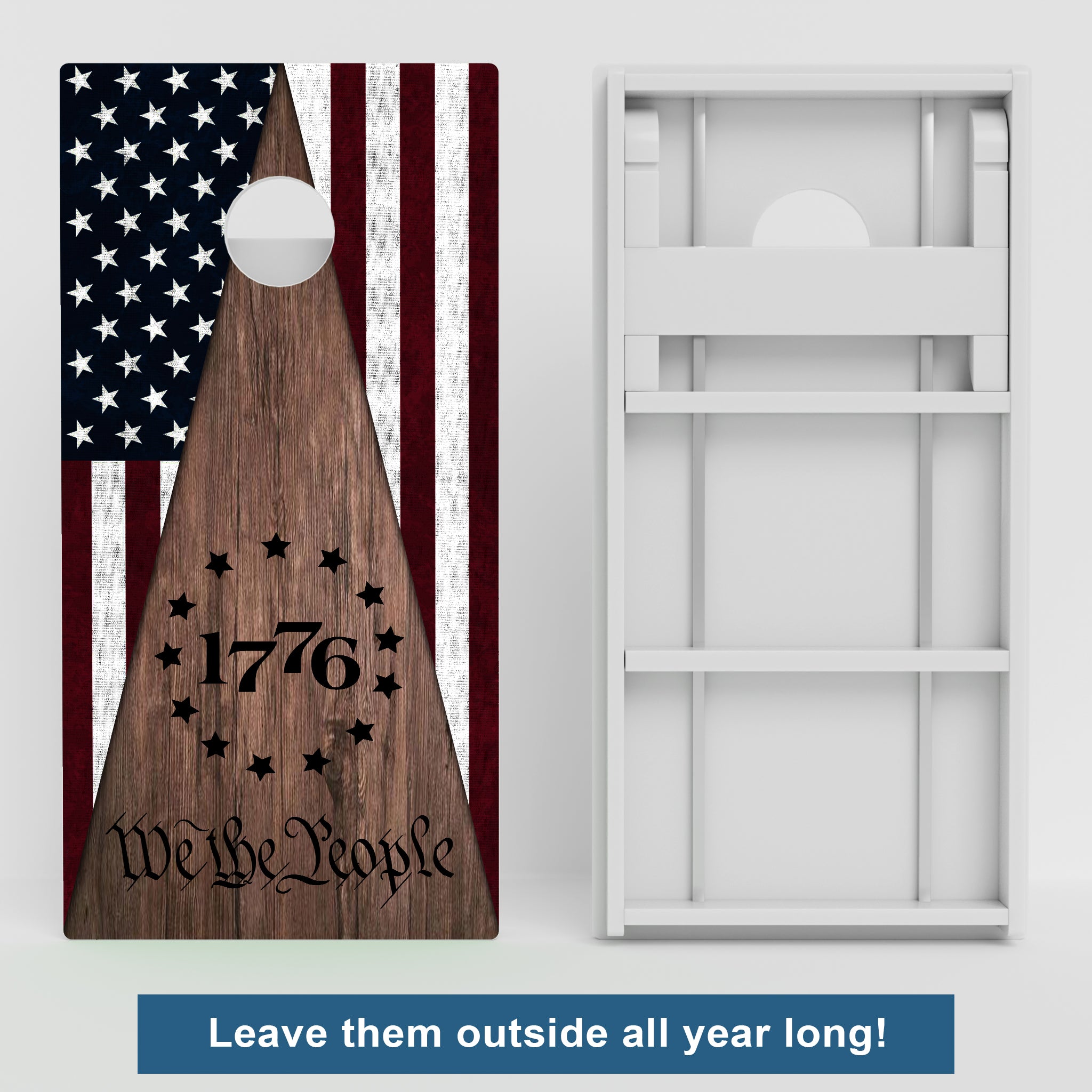 Weather Proof Patriotic 1776 Cornhole Boards