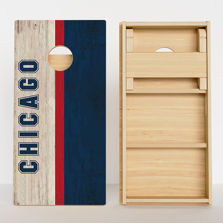 Chicago Baseball Red White & Blue Professional Cornhole Boards