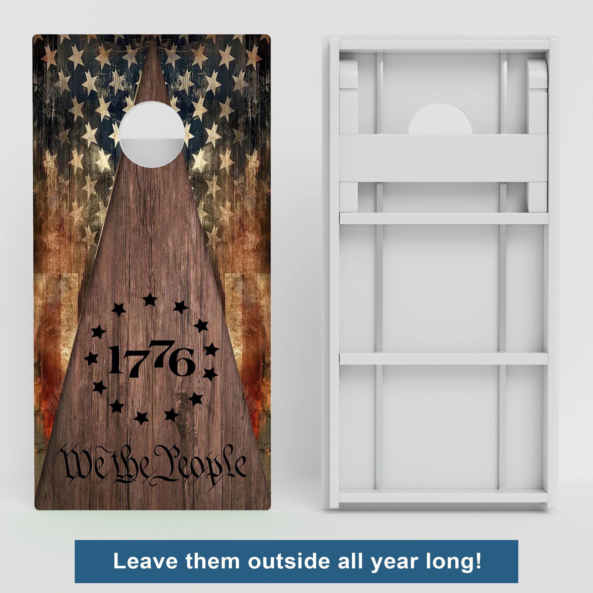 Weather Proof Patriotic 1776 Cornhole Boards