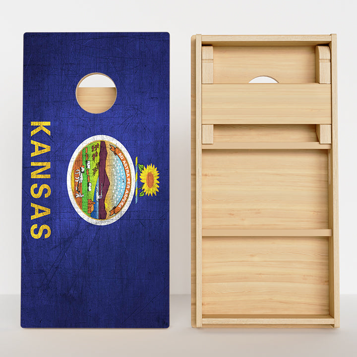 Kansas Flag Professional Cornhole Boards