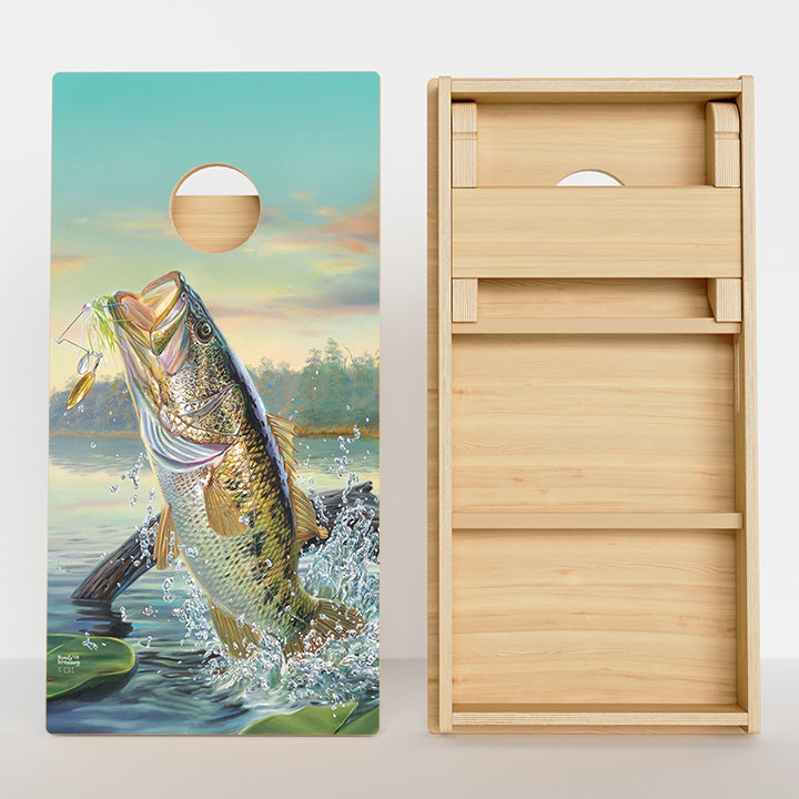 Large Mouth Bass Professional Cornhole Boards