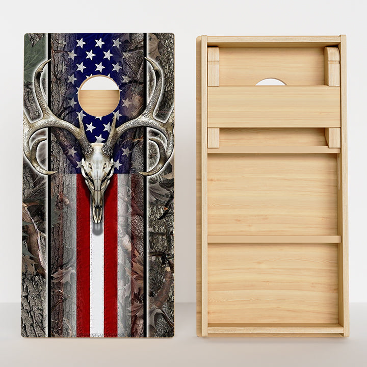 Hunting American Flag Professional Cornhole Boards