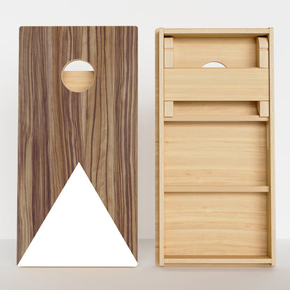 Light Wood Grain White Triangle Professional Cornhole Boards