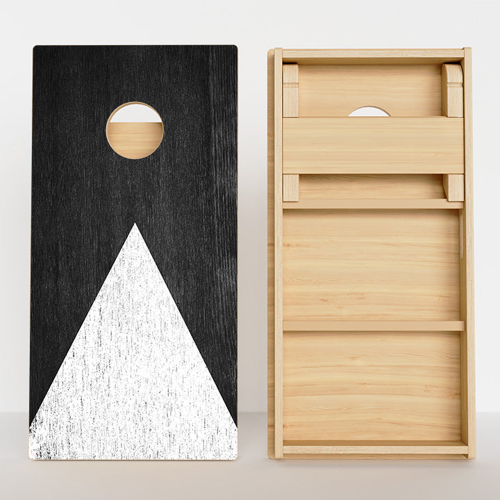 Wood Grain With White Professional Cornhole Boards