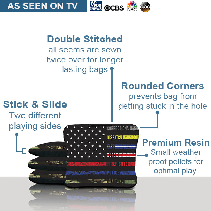 All First Responders Flag Cornhole Bags