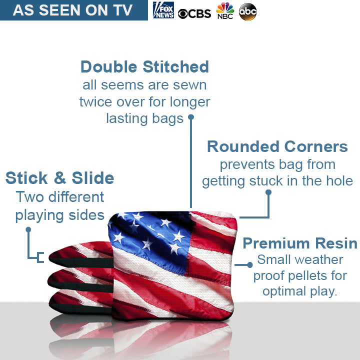 American Flag Cornhole Bags