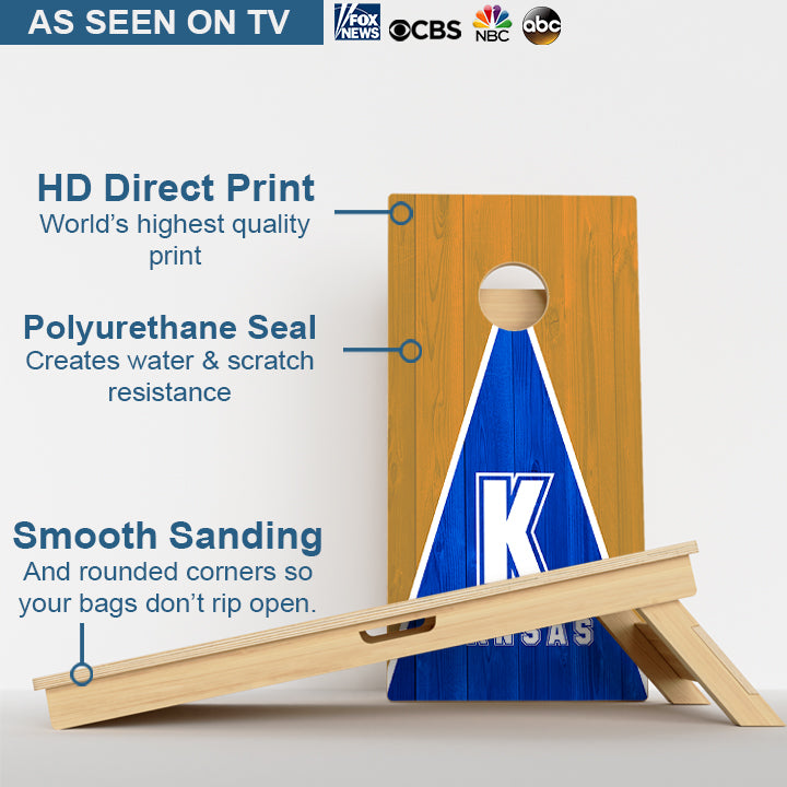 Kansas Baseball Professional Cornhole Boards