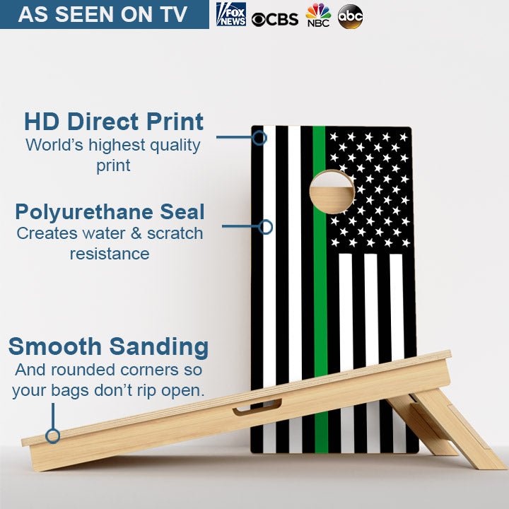 Thin Green Line Flag Professional Cornhole Boards