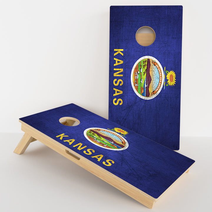 Kansas Flag Professional Cornhole Boards