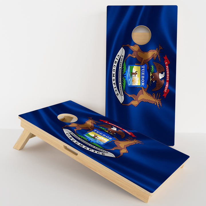 Michigan Flag Professional Cornhole Boards