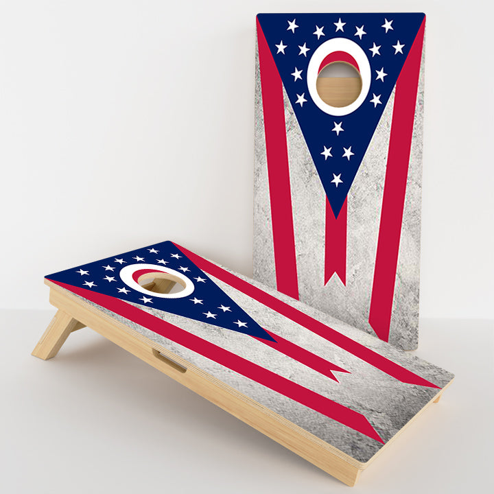 Ohio Flag Professional Cornhole Boards