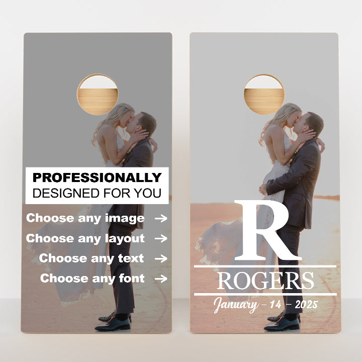 Fully Custom Wedding Professional Cornhole Boards